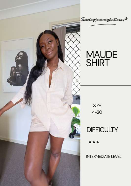 MAUDE SHIRT SEWING PDF PATTERN 4-20 AU A4/LETTER/A0